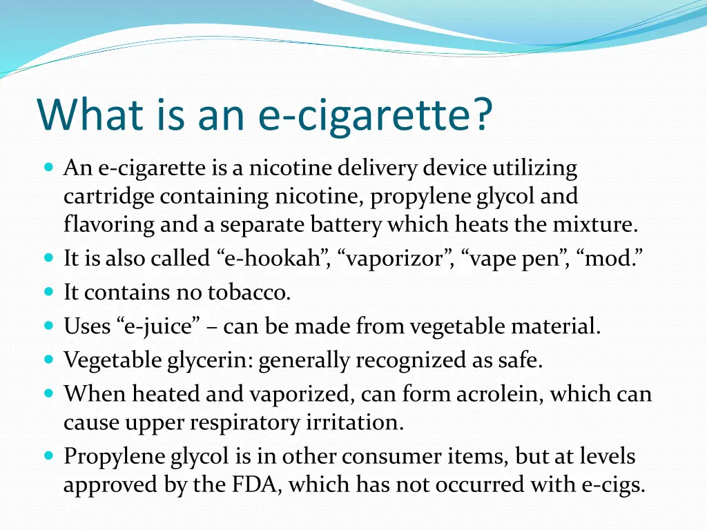 what is an e cigarette