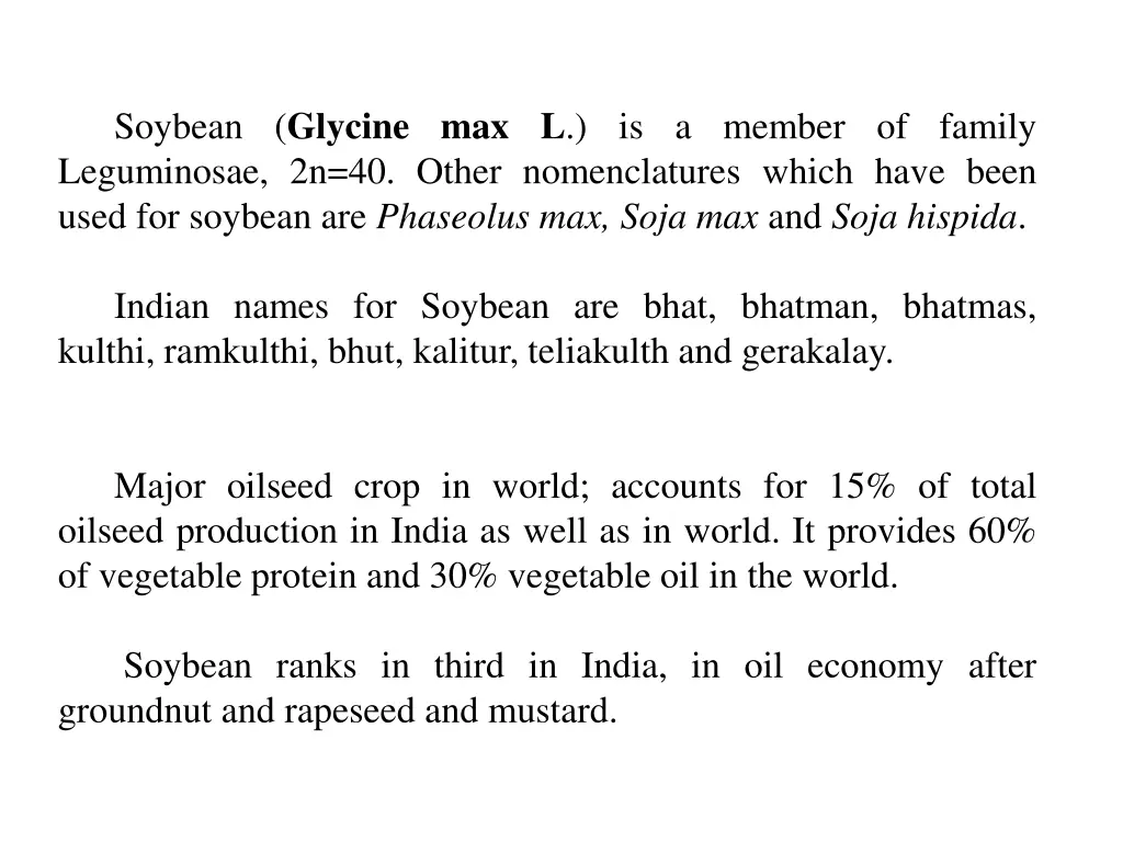 soybean glycine max l is a member of family