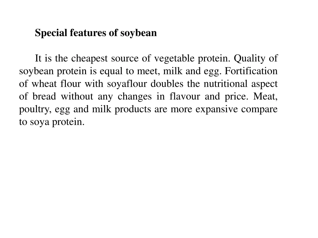 special features of soybean