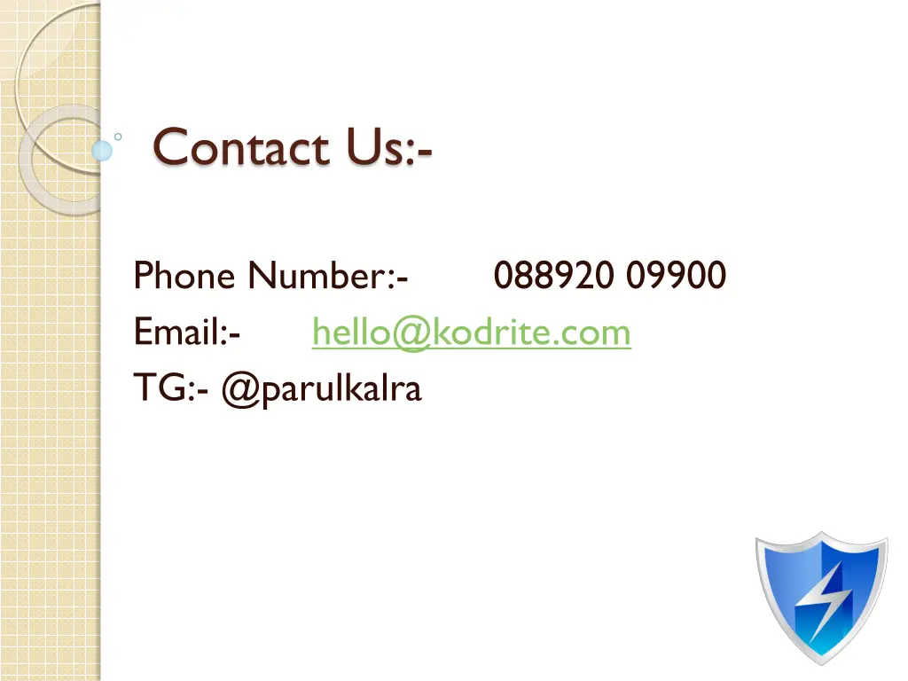 contact us