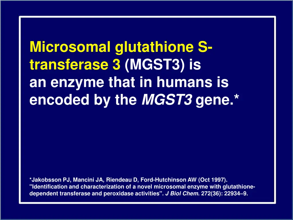 microsomal glutathione s transferase 3 mgst3