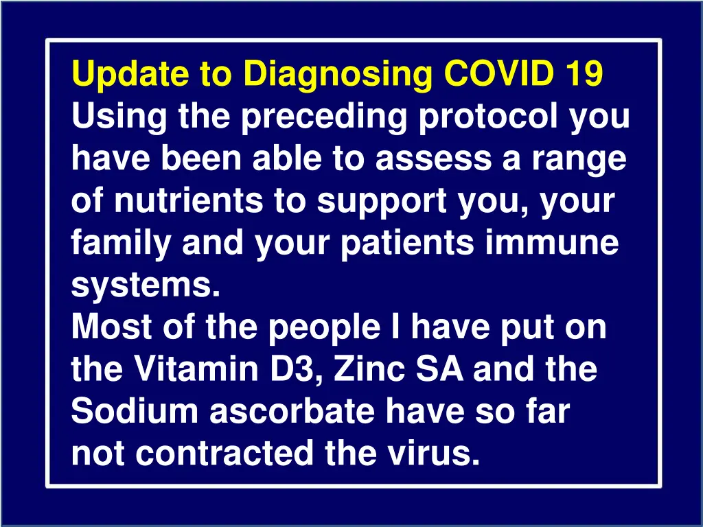 update to diagnosing covid 19 using the preceding