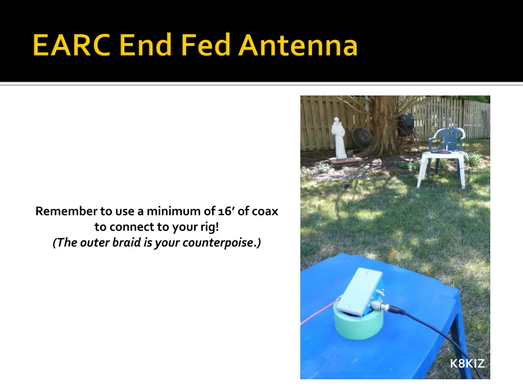 remember to use a minimum of 16 of coax