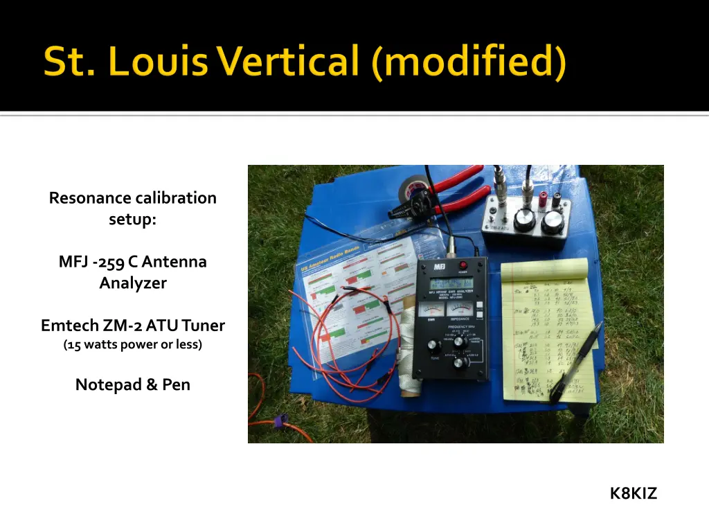 resonance calibration setup