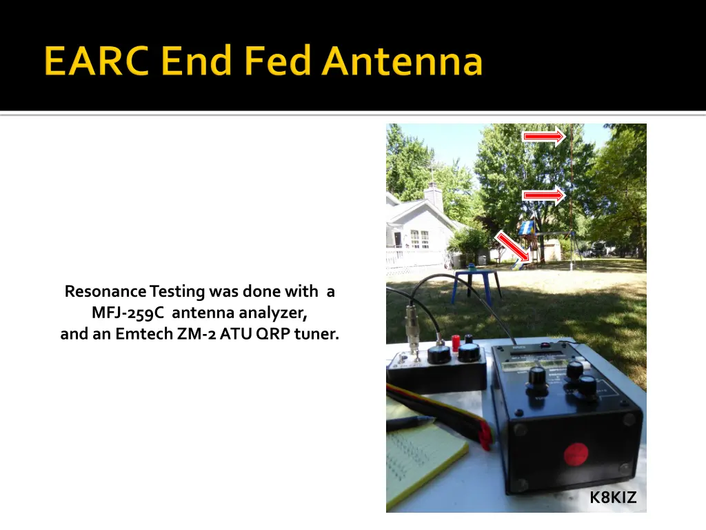 resonance testing was done with a mfj 259c