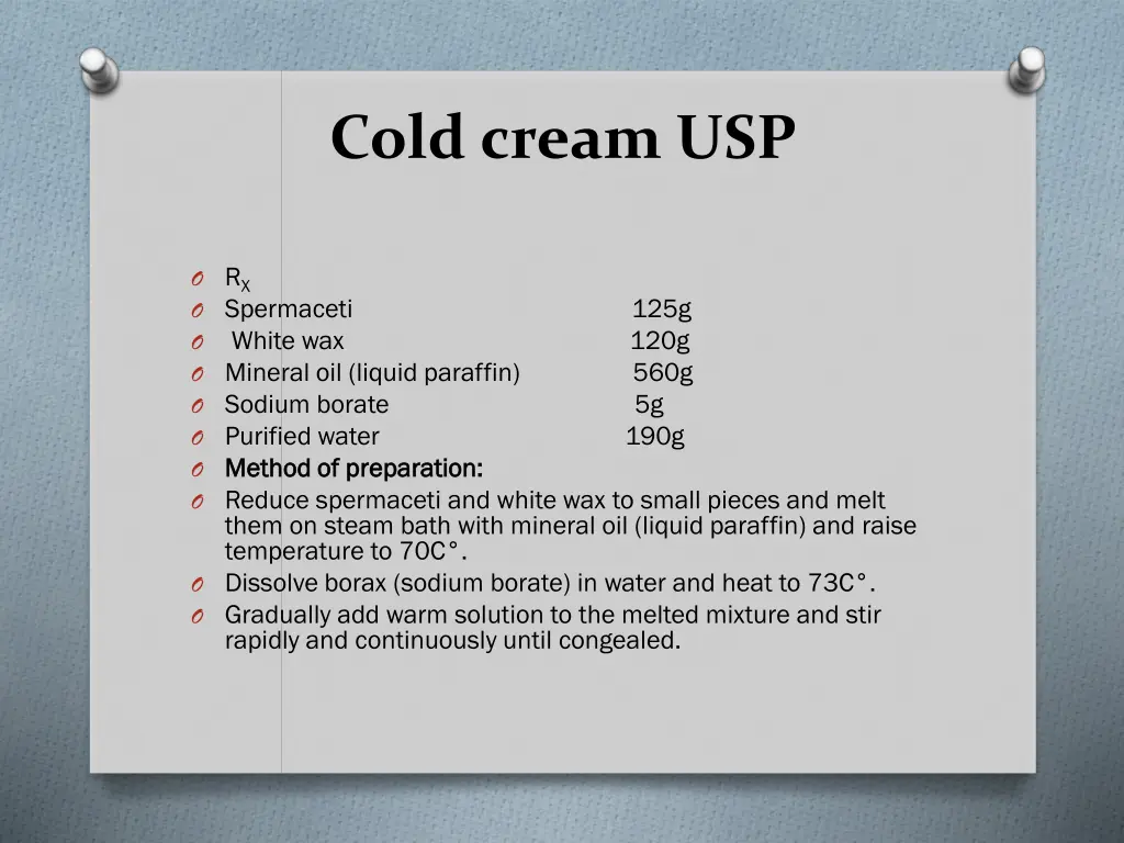 cold cream usp