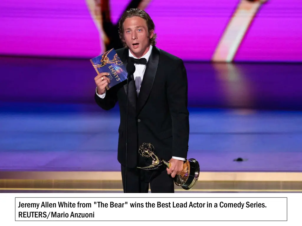 jeremy allen white from the bear wins the best