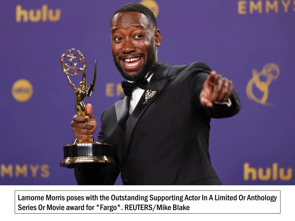 lamorne morris poses with the outstanding