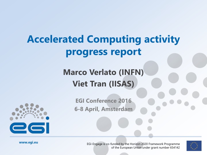 accelerated computing activity progress report