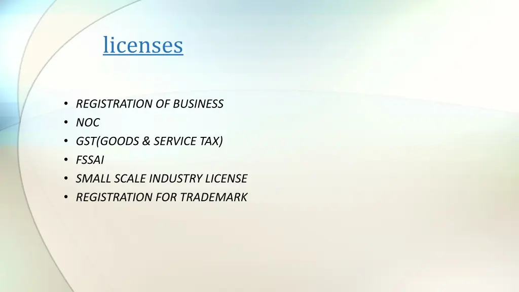 licenses