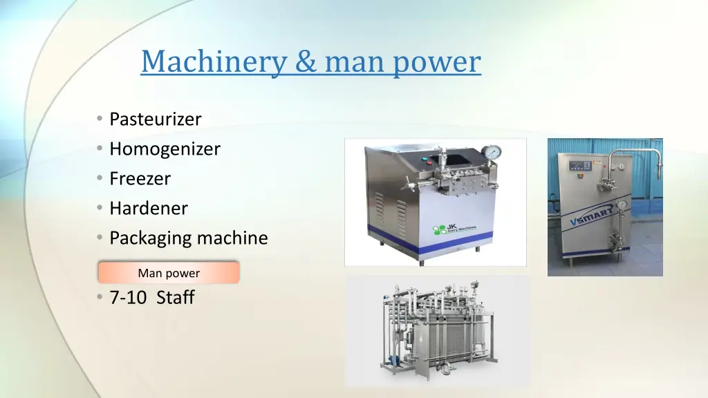 machinery man power