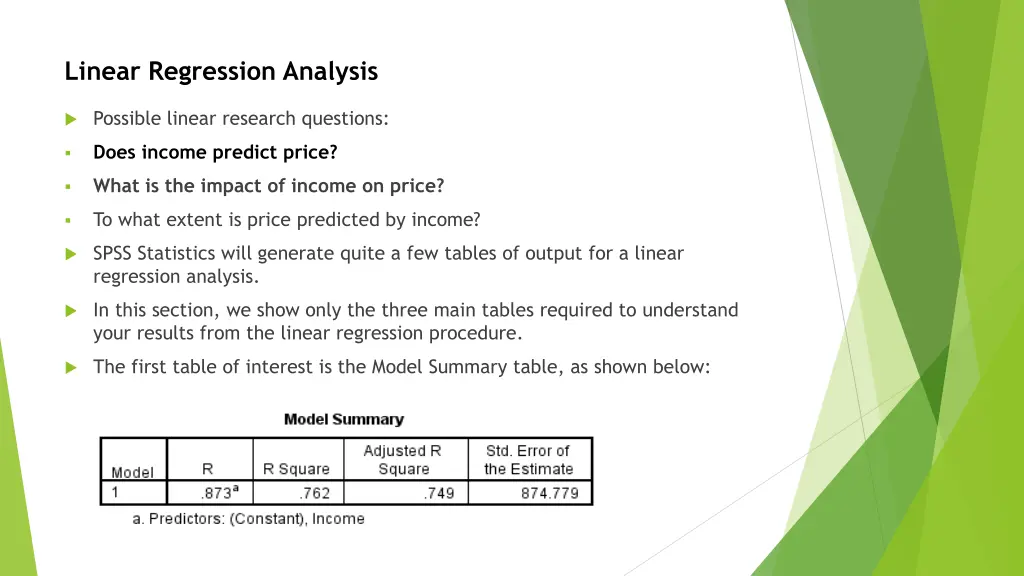 linear regression analysis