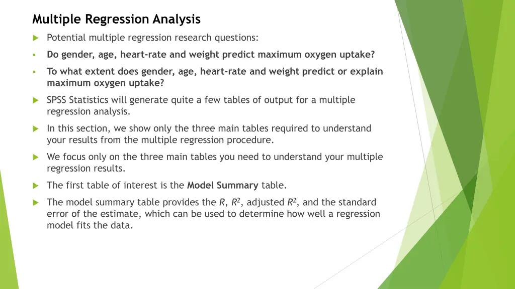 multiple regression analysis