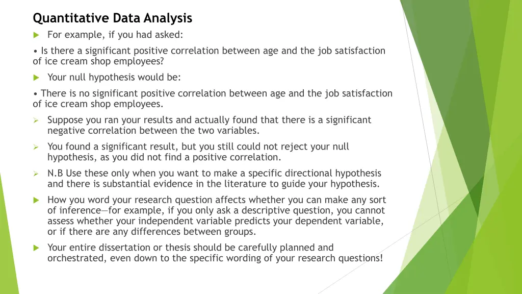 quantitative data analysis for example