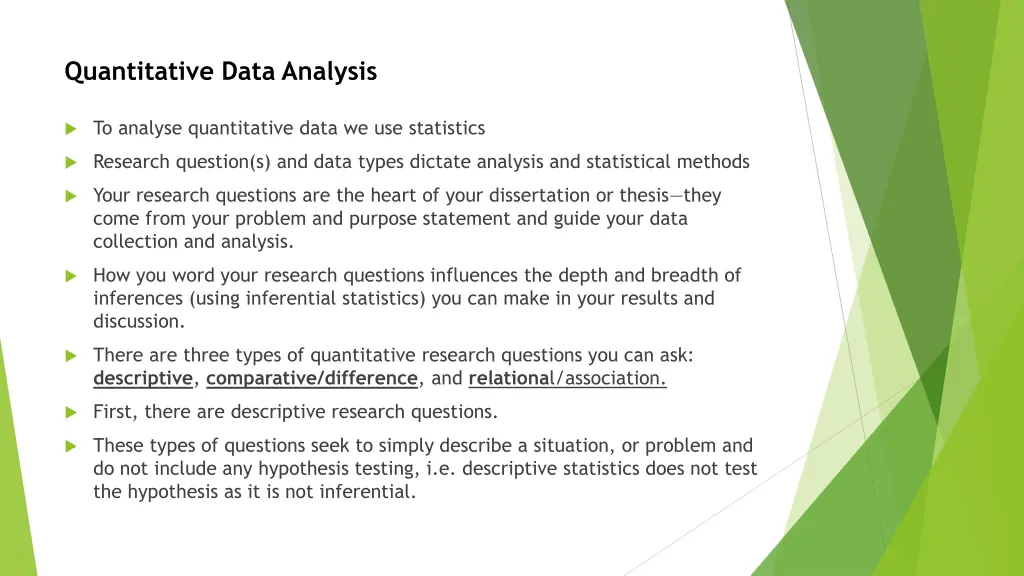 quantitative data analysis