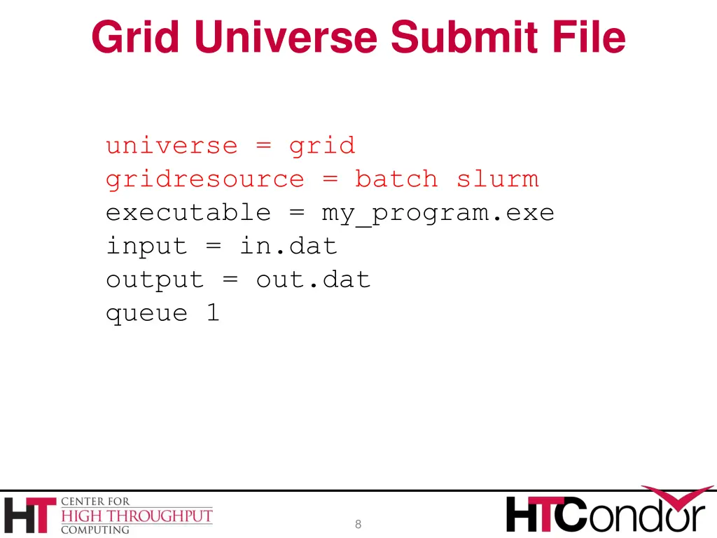 grid universe submit file