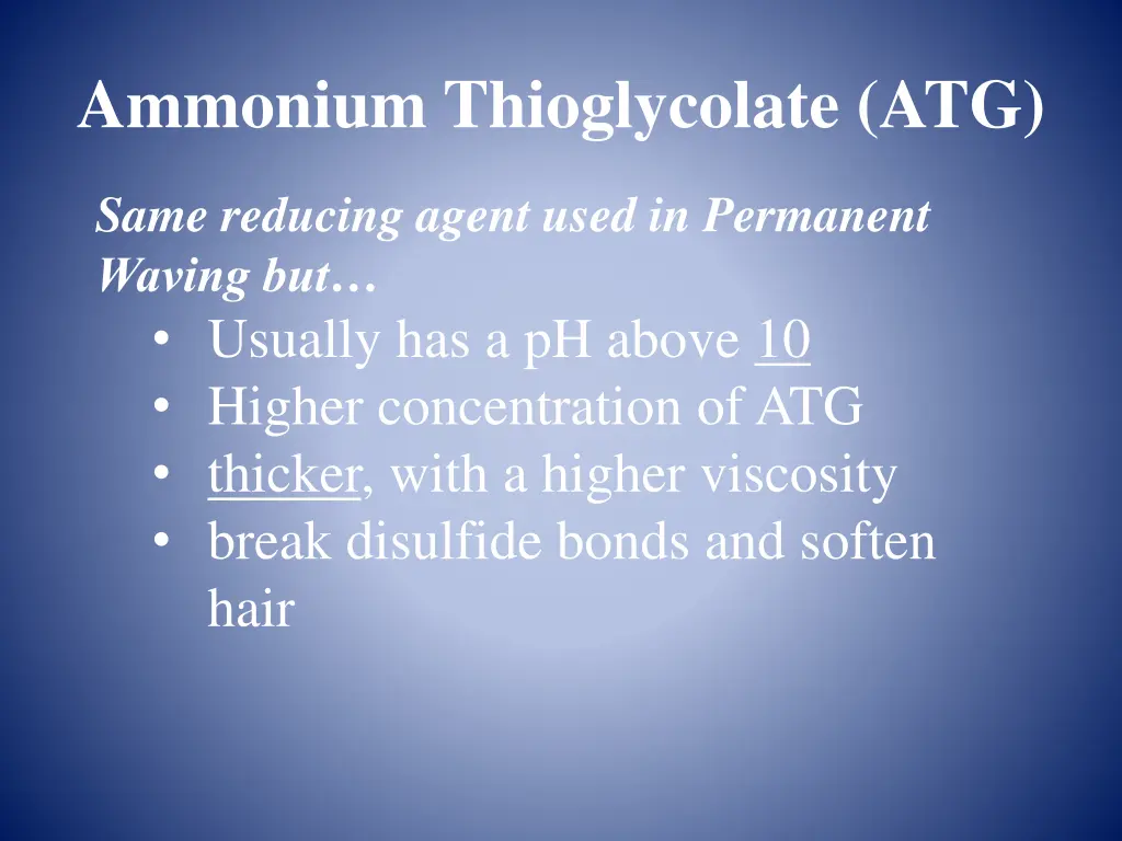 ammonium thioglycolate atg