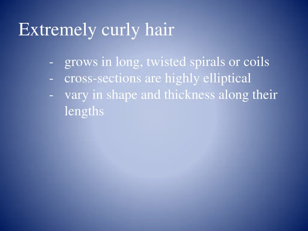 extremely curly hair