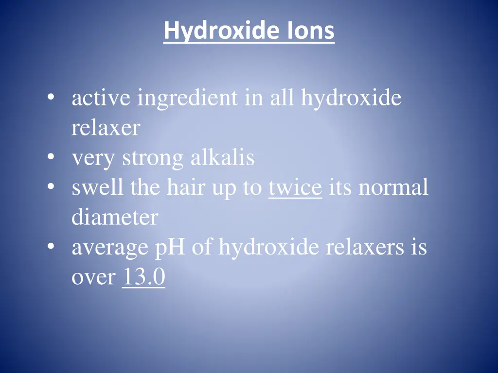 hydroxide ions