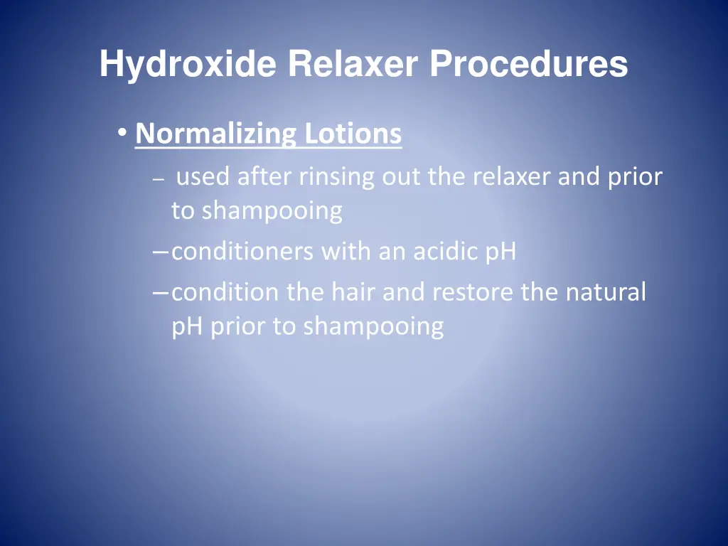 hydroxide relaxer procedures 2