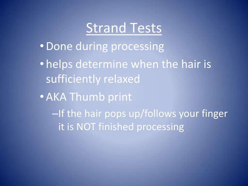 strand tests