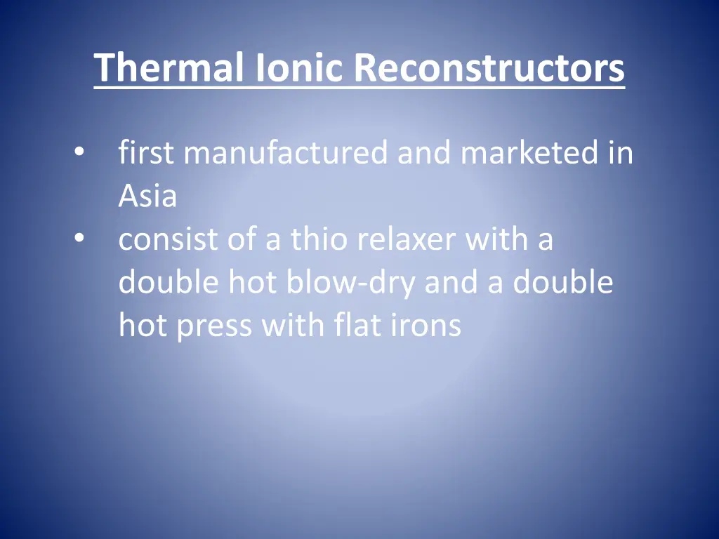 thermal ionic reconstructors