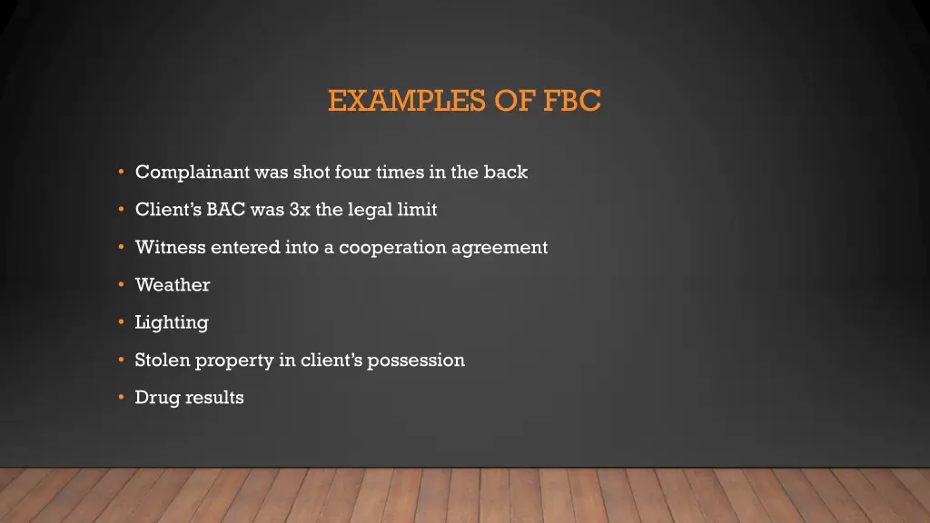 examples of fbc