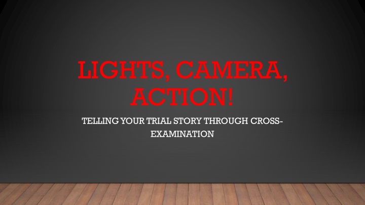 lights camera action telling your trial story