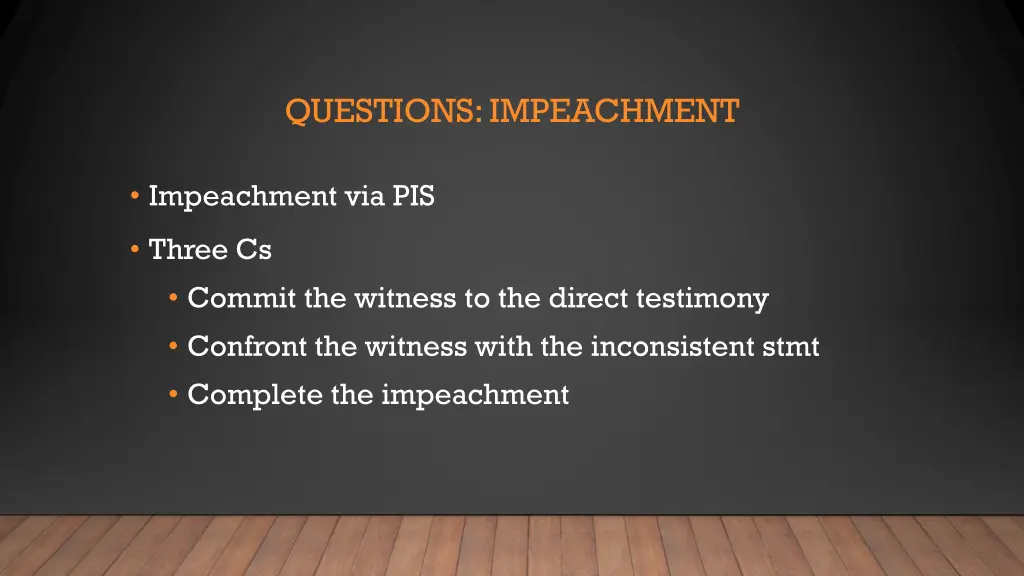 questions impeachment 1