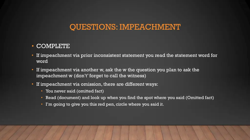 questions impeachment 3