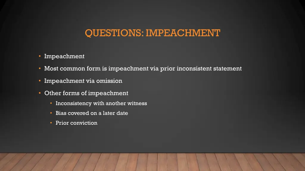 questions impeachment