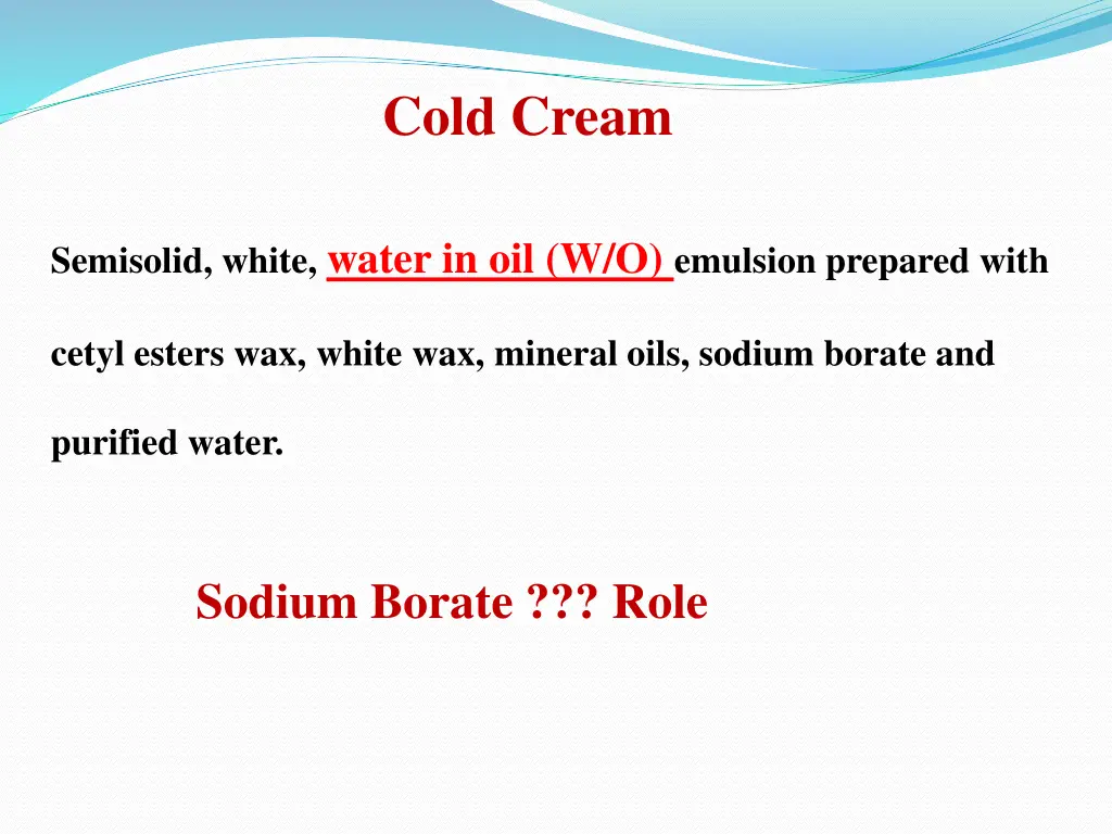 cold cream