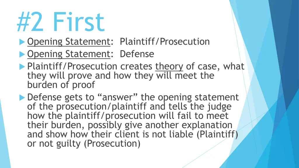 2 first opening statement plaintiff prosecution