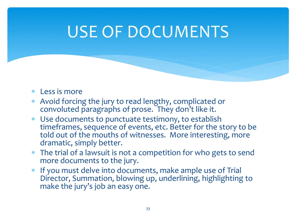 use of documents