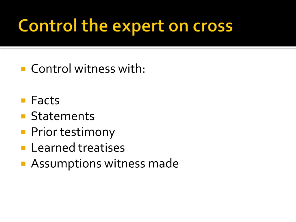 control witness with