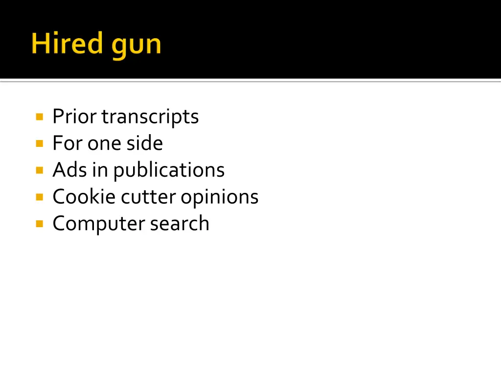 prior transcripts for one side