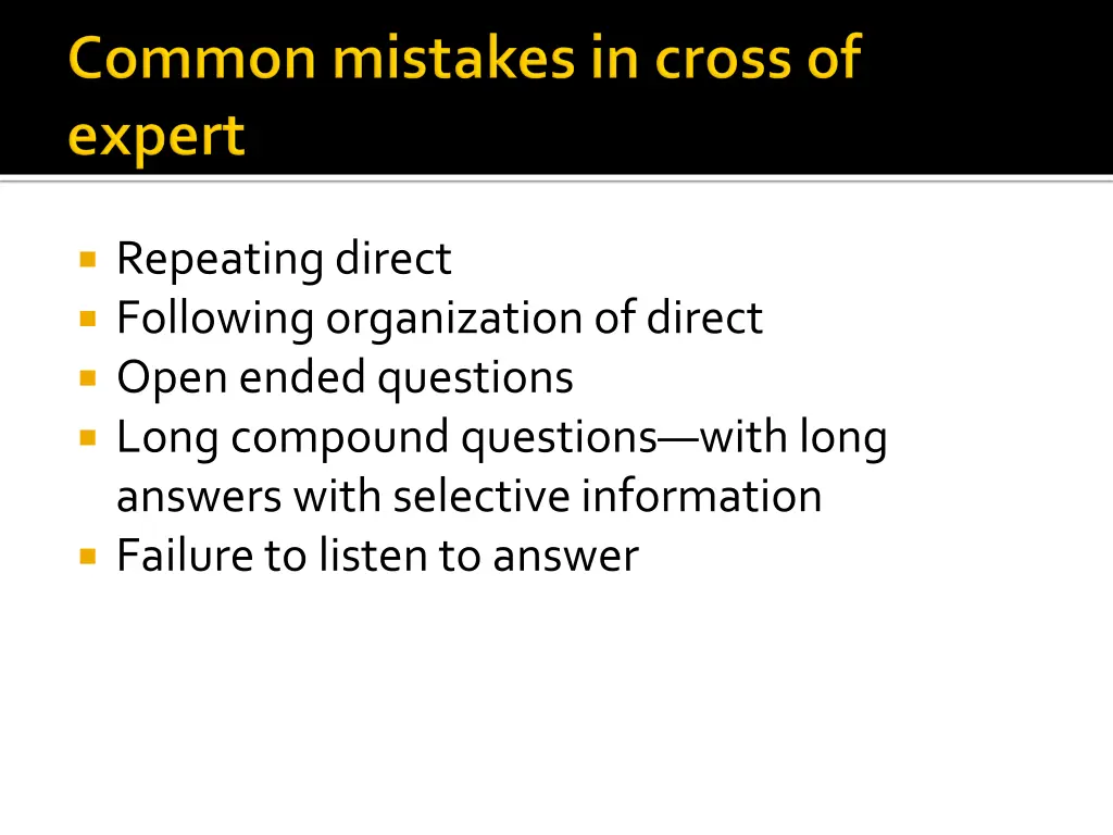 repeating direct following organization of direct