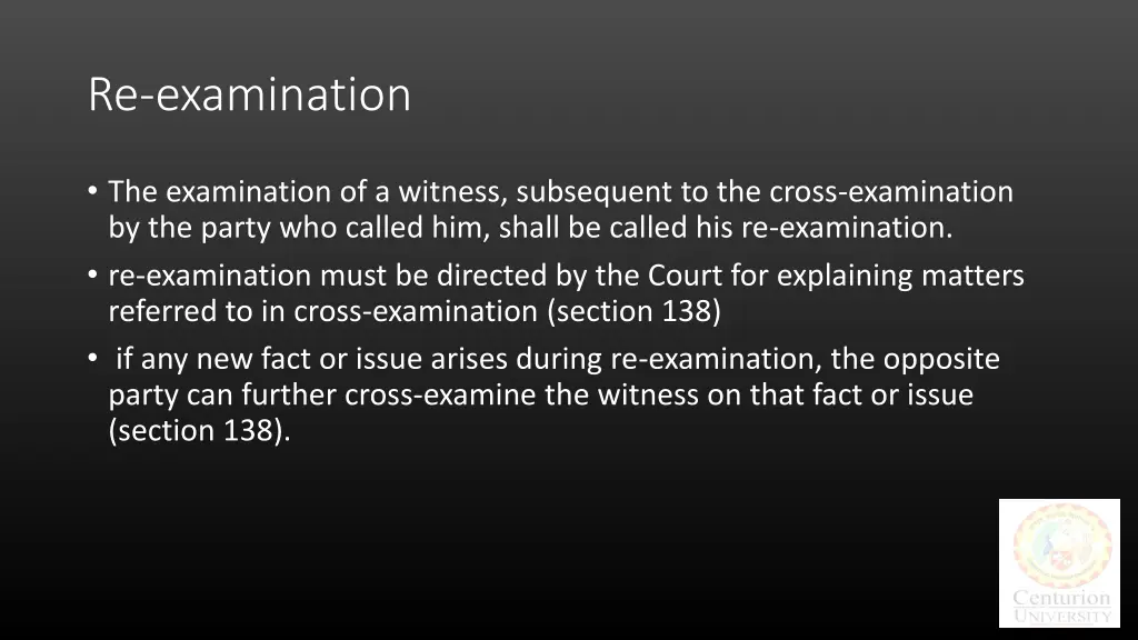 re examination