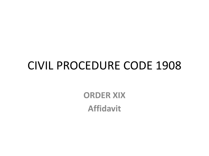 civil procedure code 1908