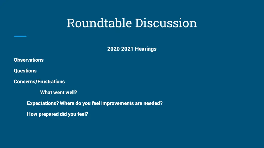 roundtable discussion