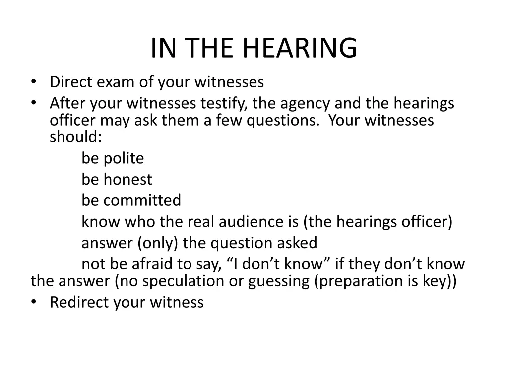 in the hearing 1