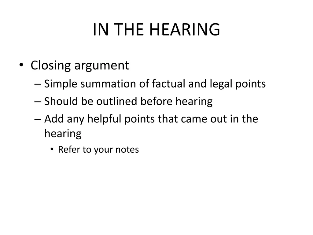 in the hearing 2