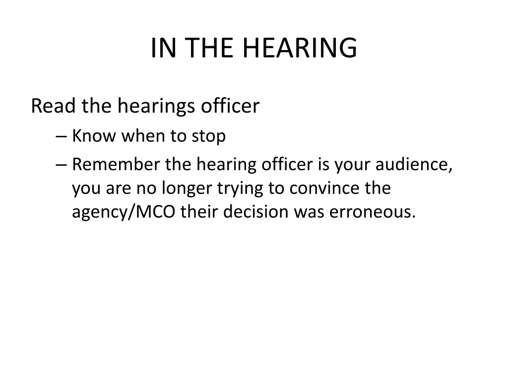 in the hearing 3