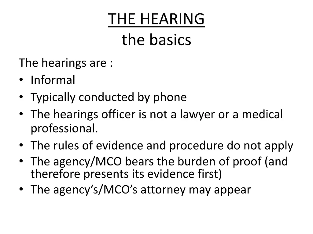 the hearing the basics