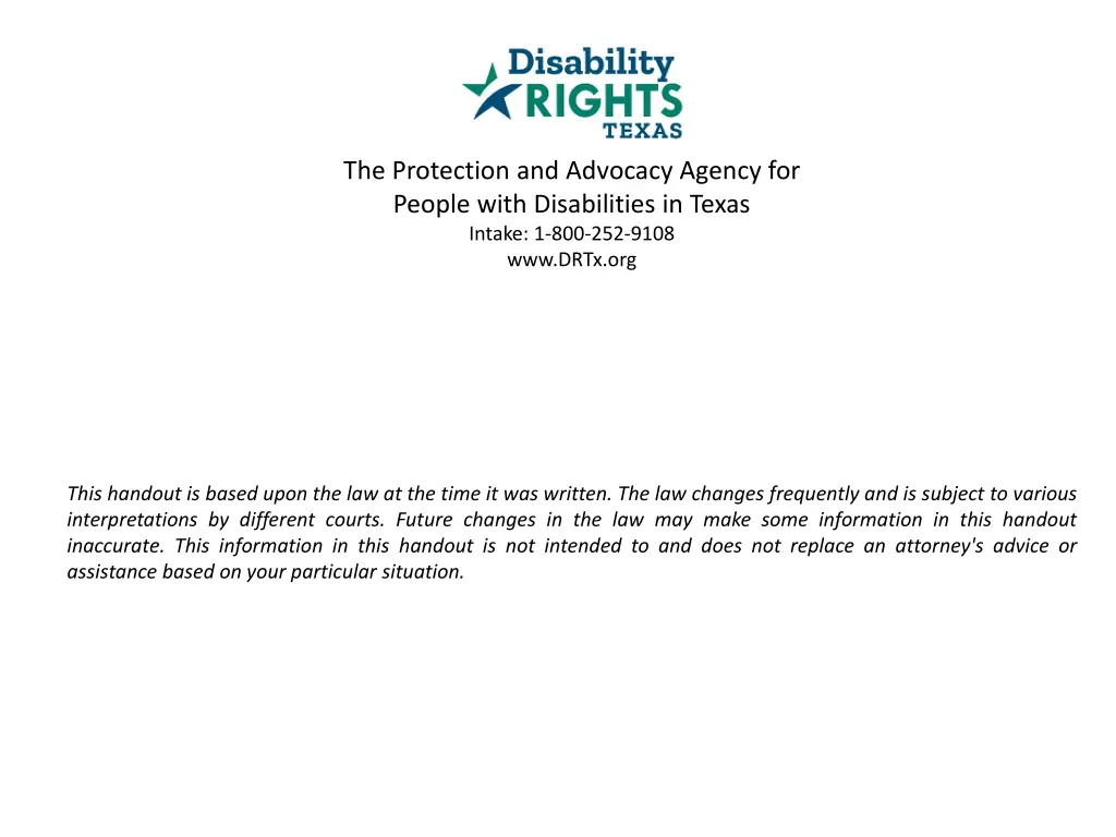 the protection and advocacy agency for people 1