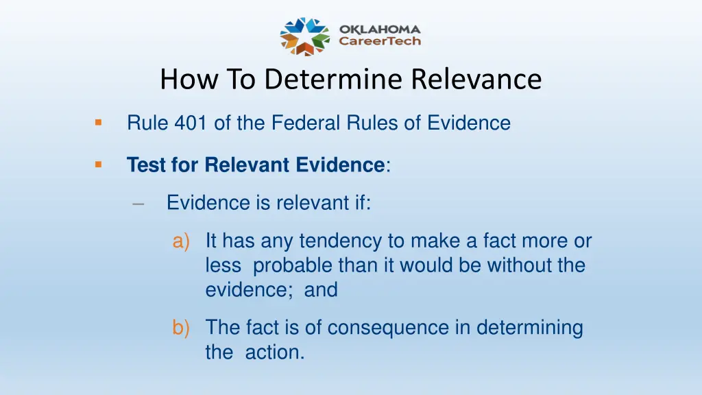 how to determine relevance