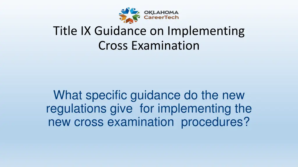 title ix guidance on implementing cross