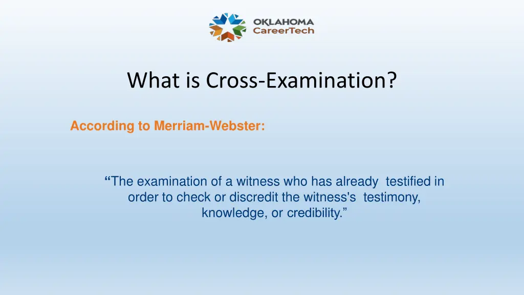 what is cross examination