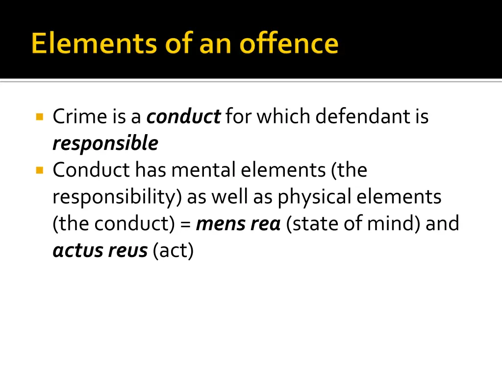 crime is a conduct for which defendant