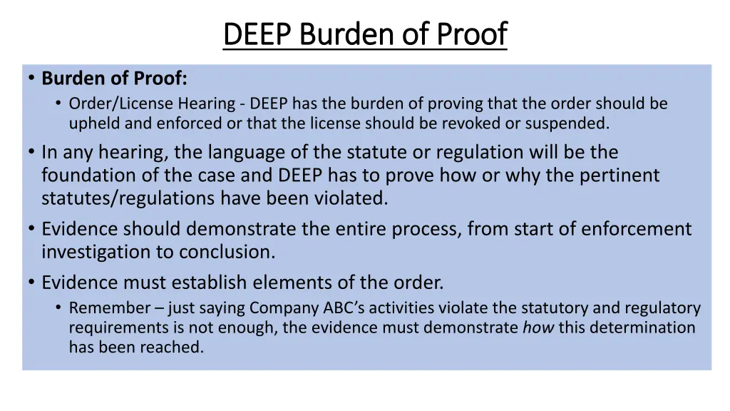 deep burden of proof deep burden of proof